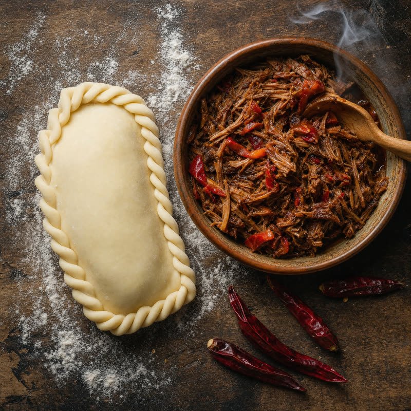 Empanada de carne ahumada
