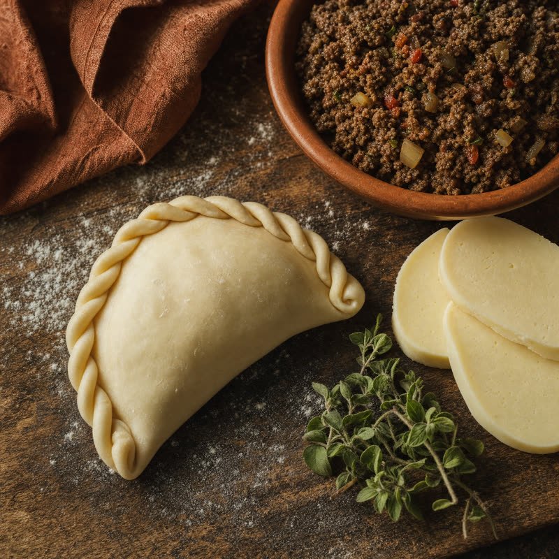 Empanada de carne y provolone