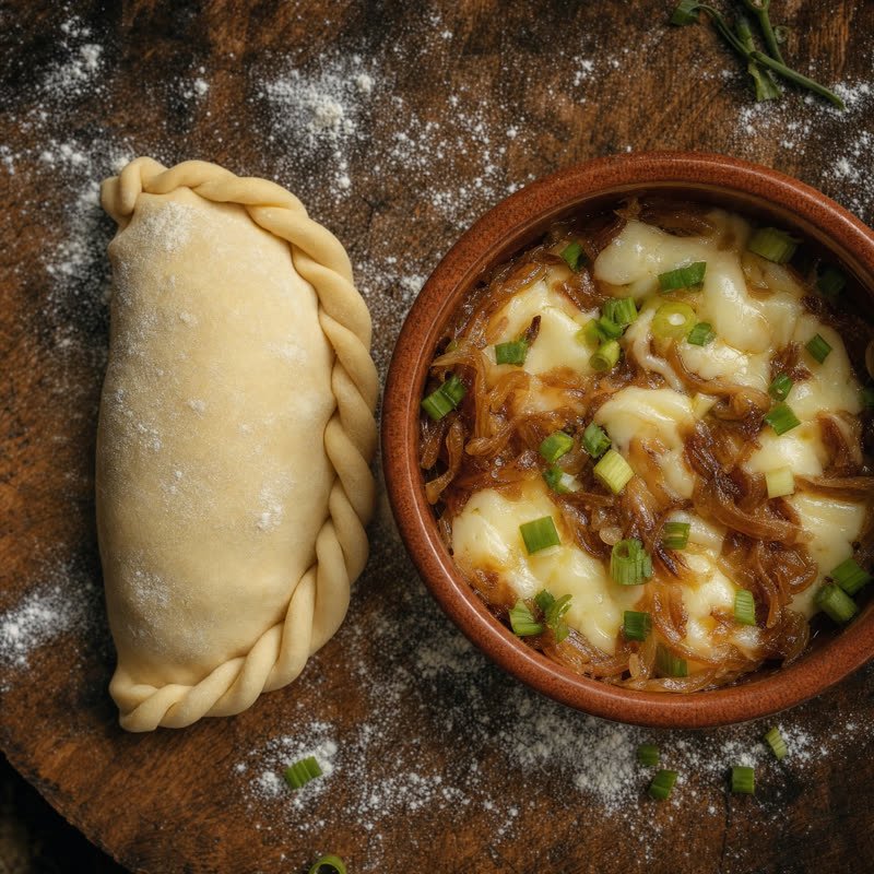 Empanada de queso y cebolla